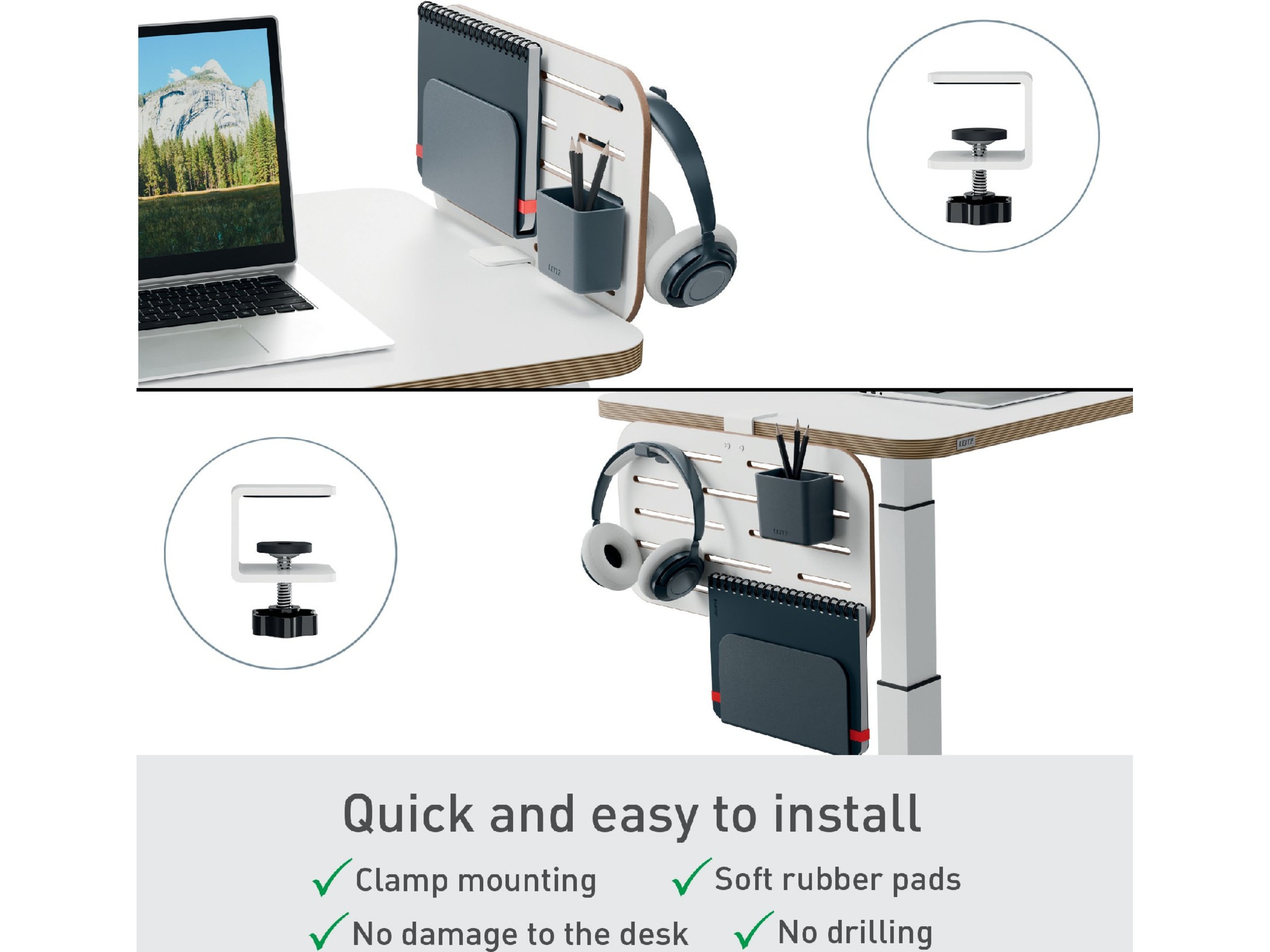 Leitz Ergo Organiseringstavle Pegboard, liten 42 x 25 cm Monteringstavler