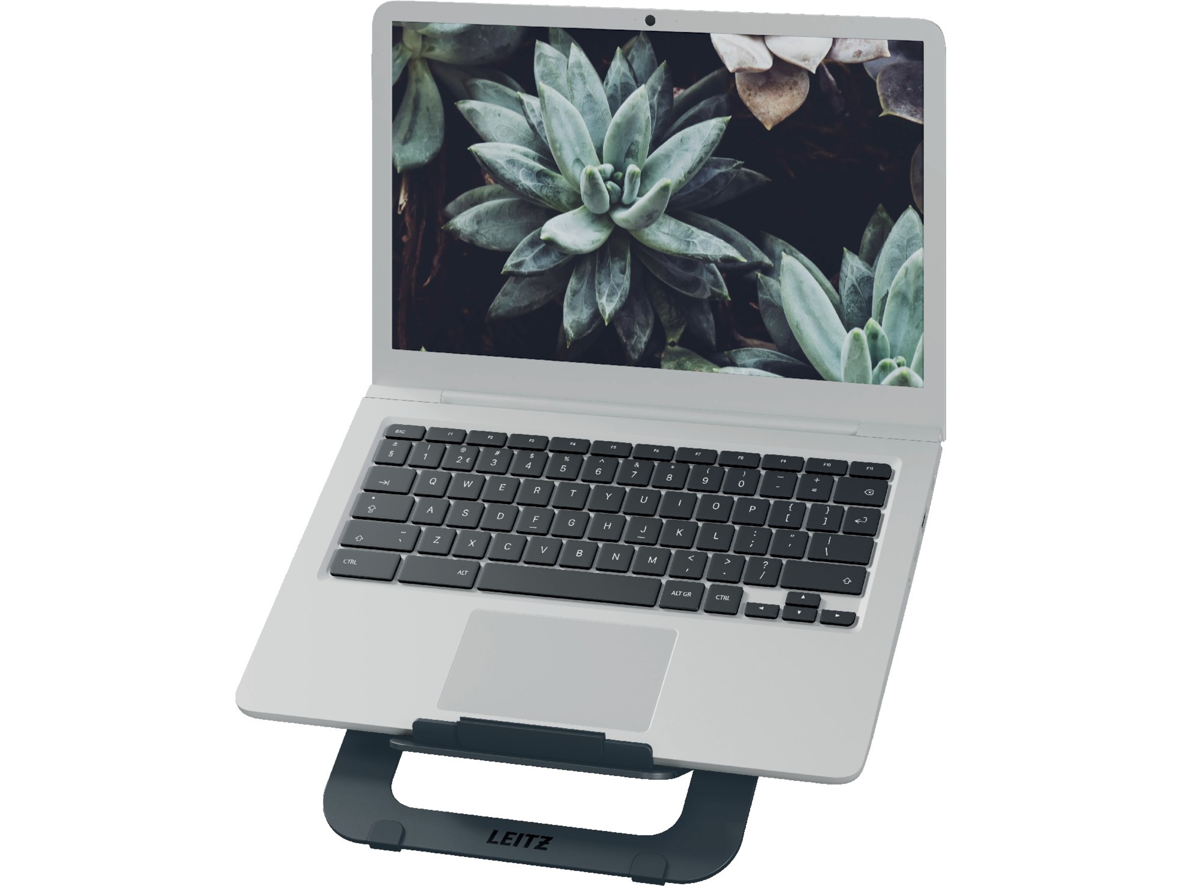 Leitz Ergo Laptopstativ, aluminium ultraflatt justerbart Laptopstand