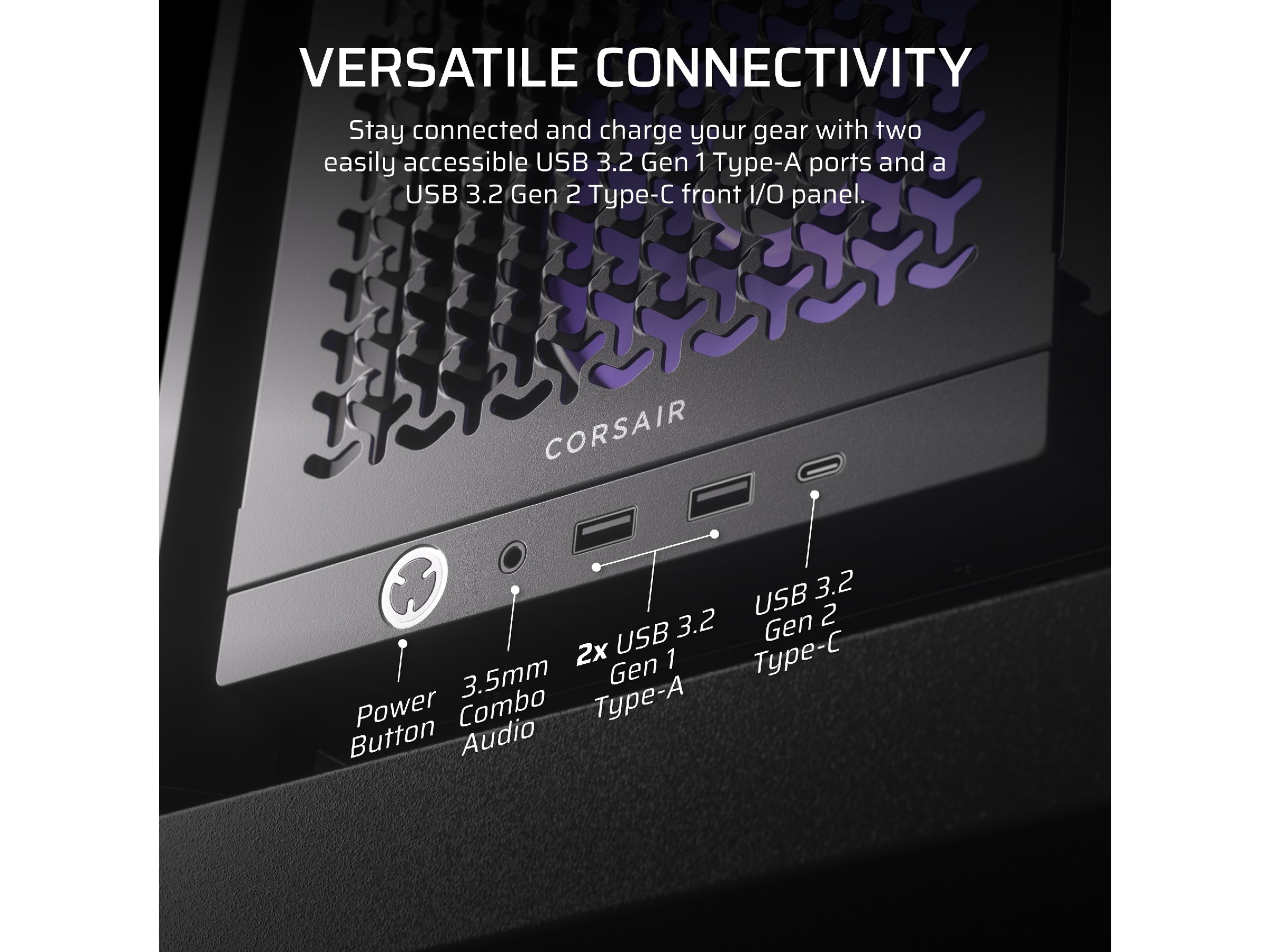 Corsair FRAME 4000D ARGB Mid-Tower (sort) Midi tower