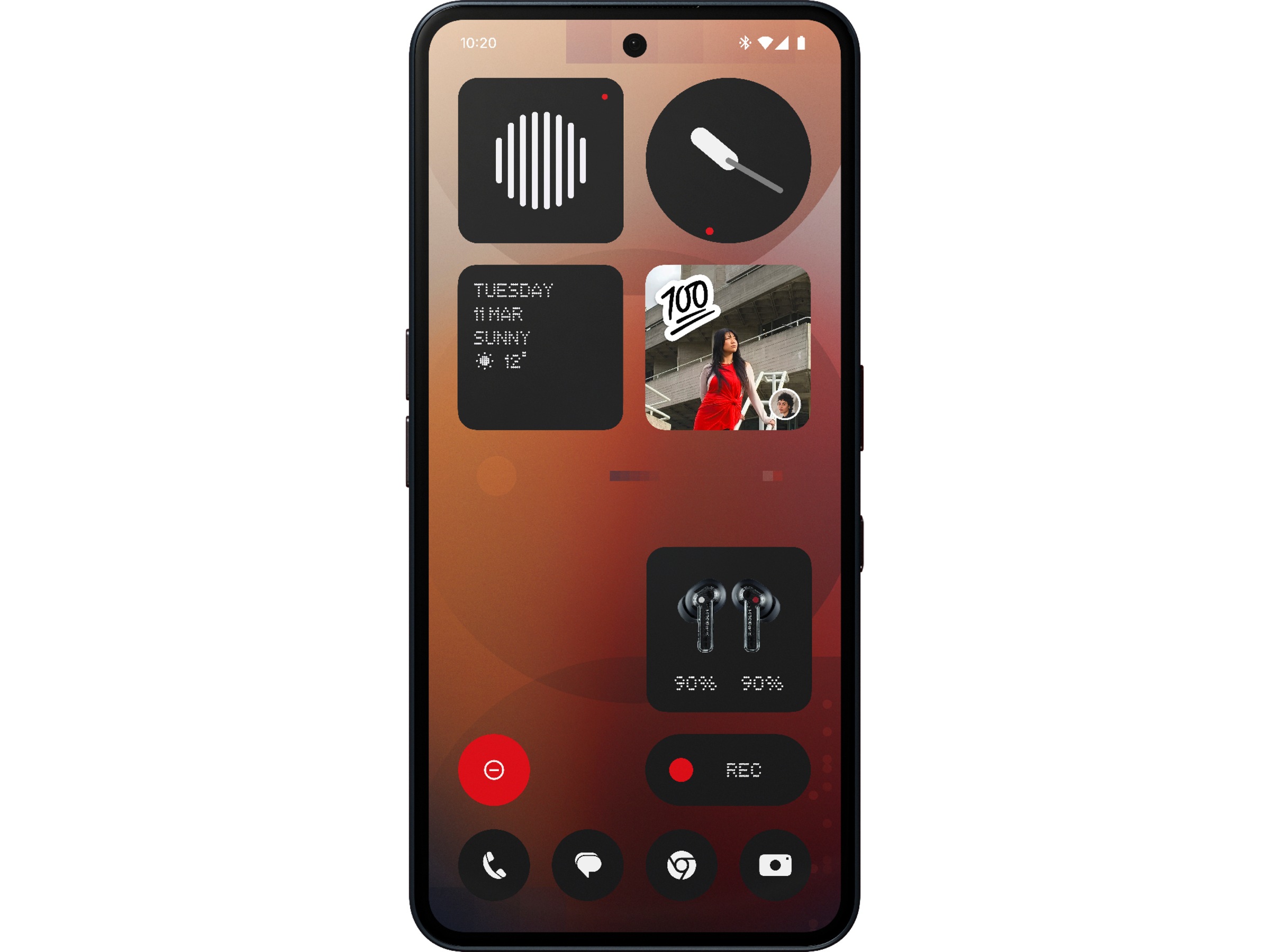 Nothing Phone (3a) 128GB (sort) Mobiltelefoner