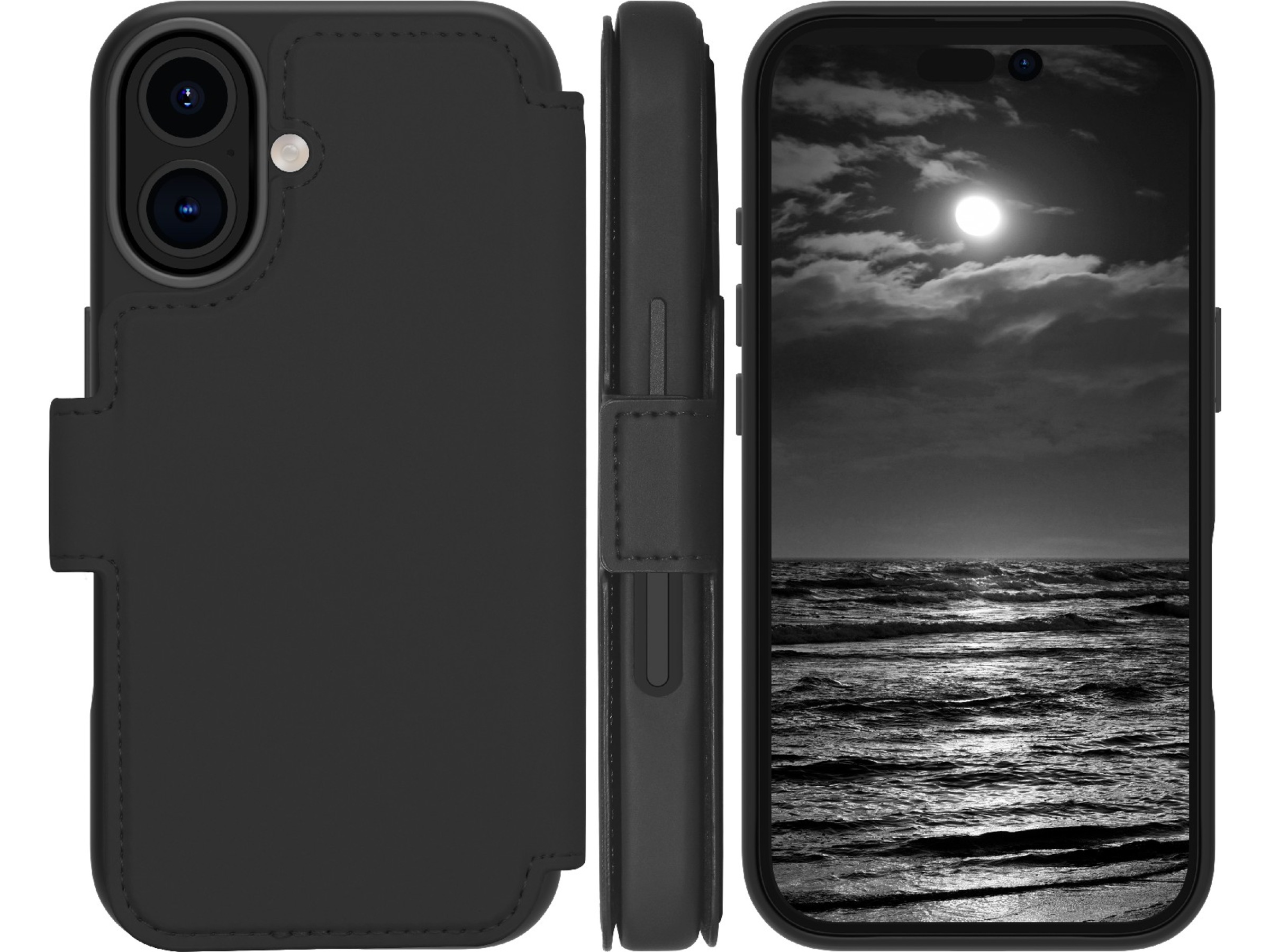 dbramante1928 iPhone 16 Lynge 2-i-1 Lommebokdeksel (midnight) Deksel til mobiltelefon