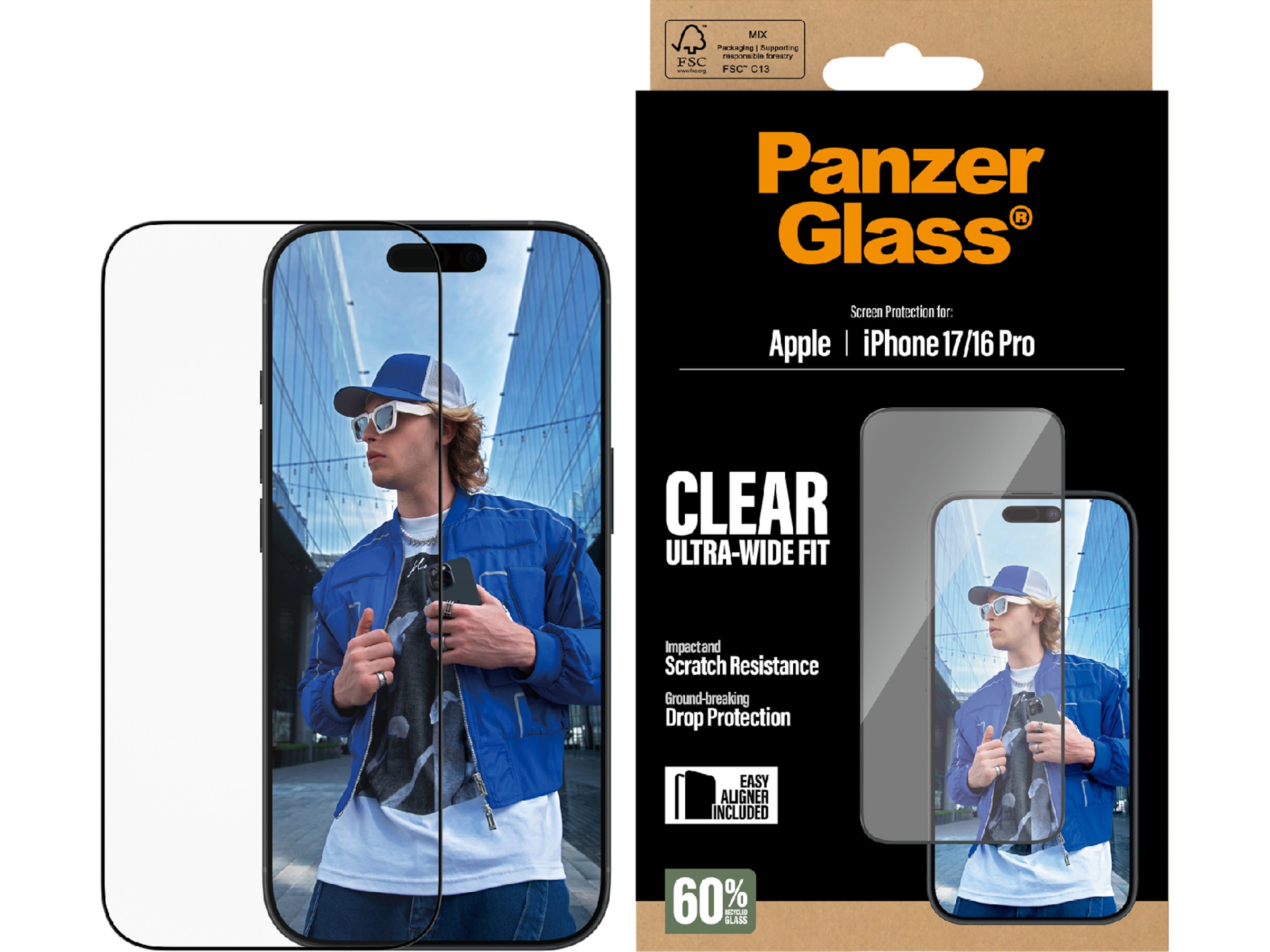 PanzerGlass iPhone 17 / 16 Pro Skjermbeskytter Skjermbeskyttelse