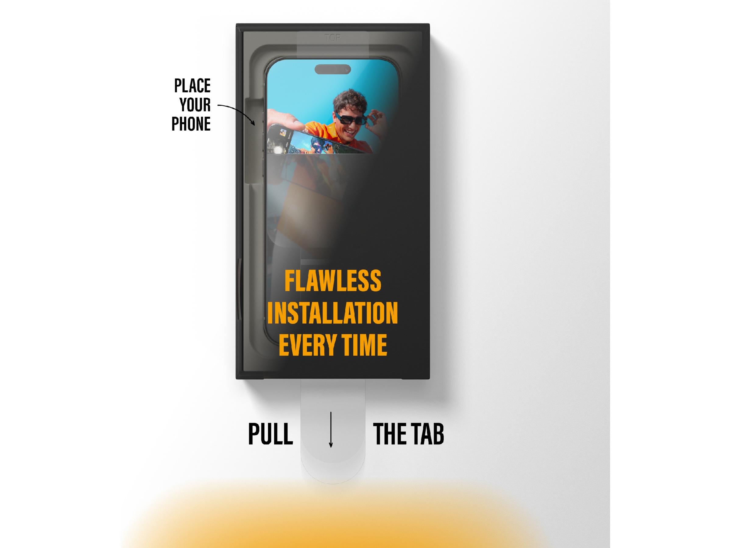 PanzerGlass iPhone 17 / 16 Pro Skjermbeskytter (sort) Skjermbeskyttelse