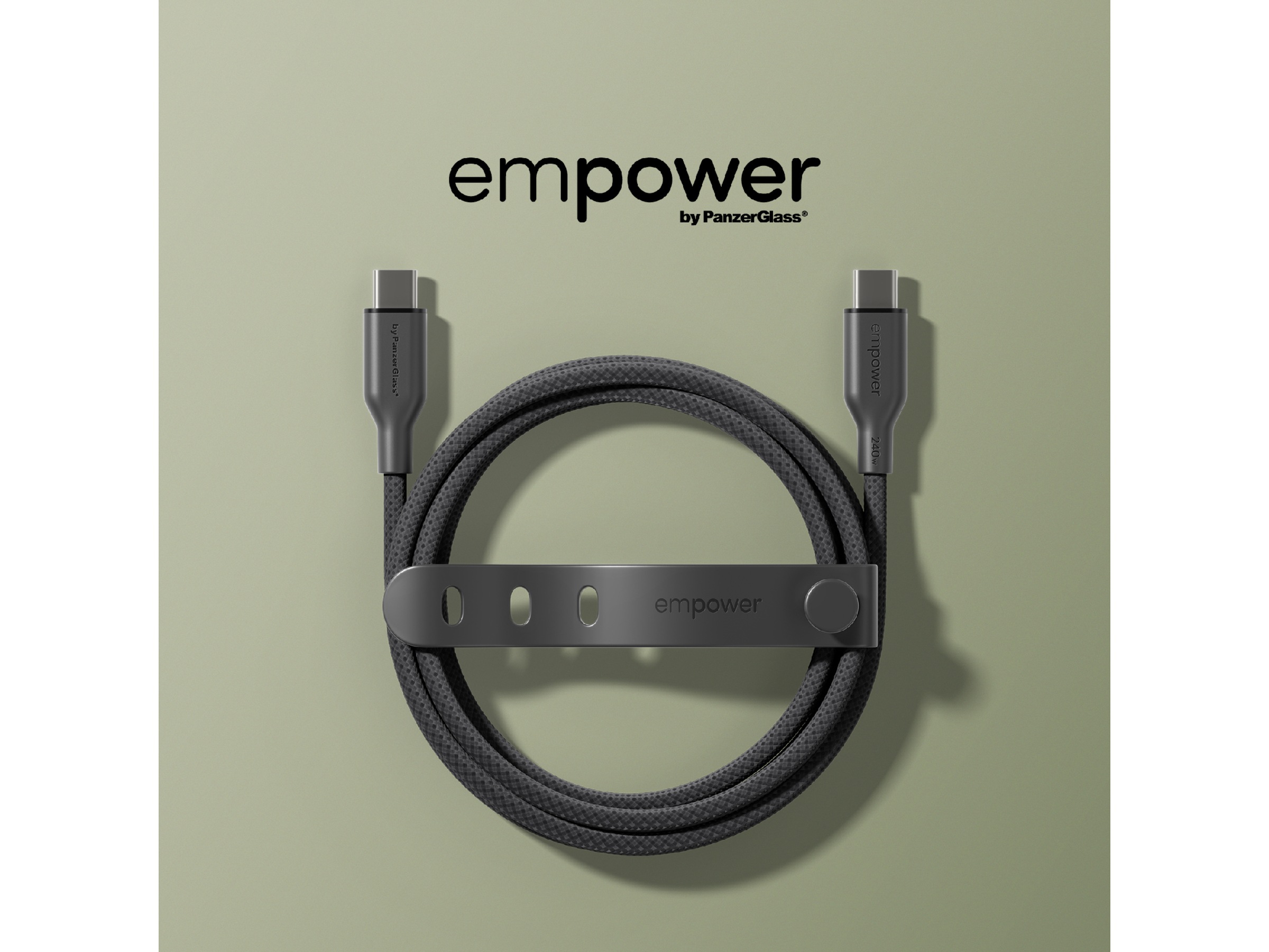 PanzerGlass Racing 240W USB-C kabel, 1,2m (sort) USB-kabler