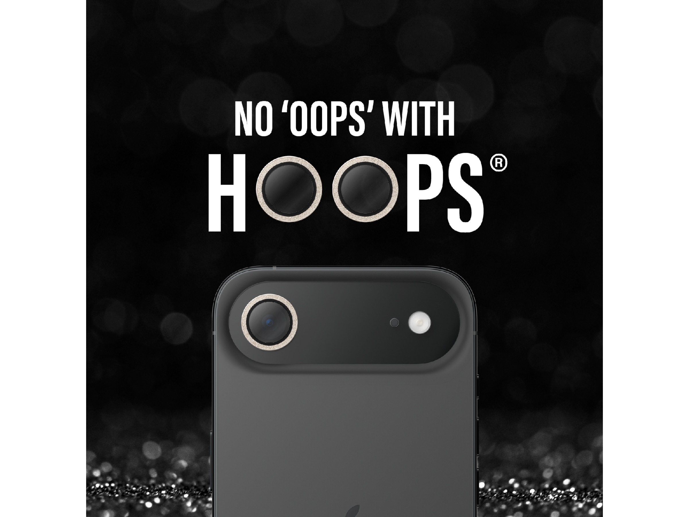 PanzerGlass iPhone Air Hoops Linsebeskytter (glitter gold) Skjermbeskyttelse