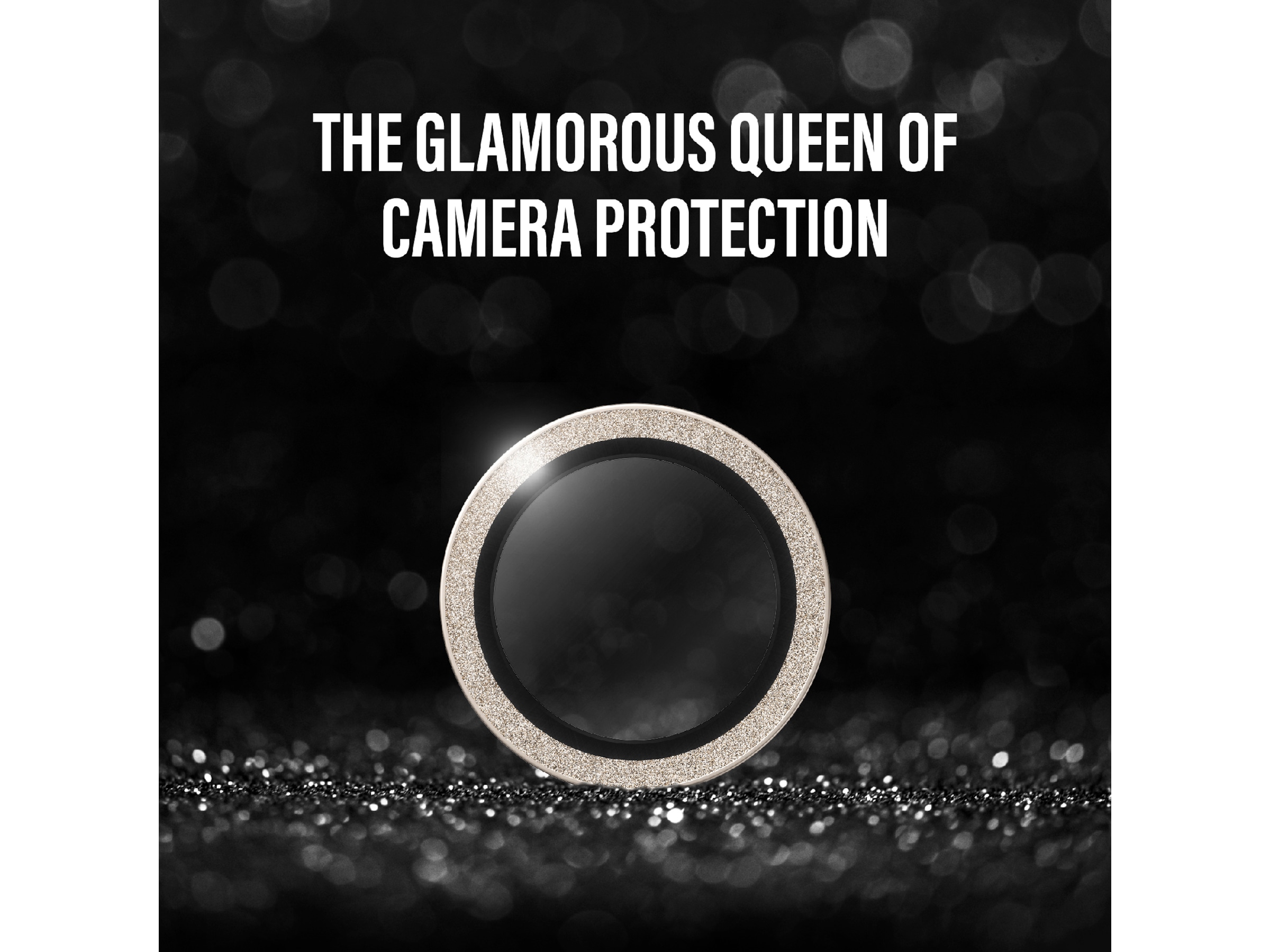 PanzerGlass iPhone Air Hoops Linsebeskytter (glitter gold) Skjermbeskyttelse