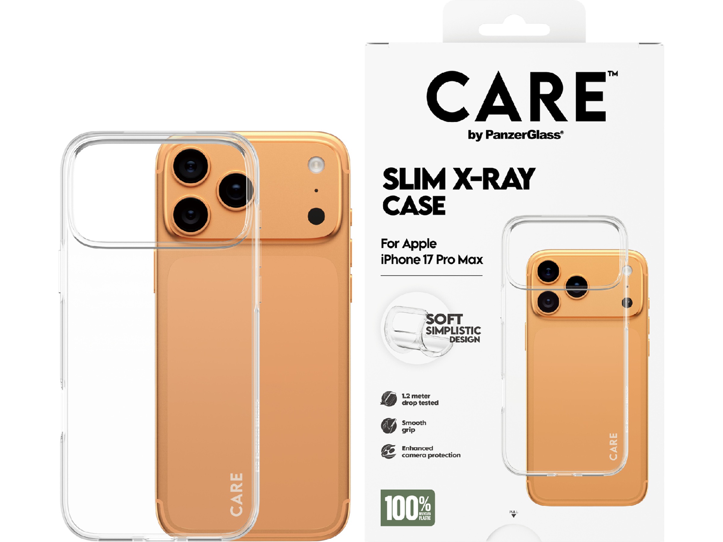 PanzerGlass CARE iPhone 17 Pro Max Fashion Silikondeksel (gjennomsiktig) Deksel til mobiltelefon
