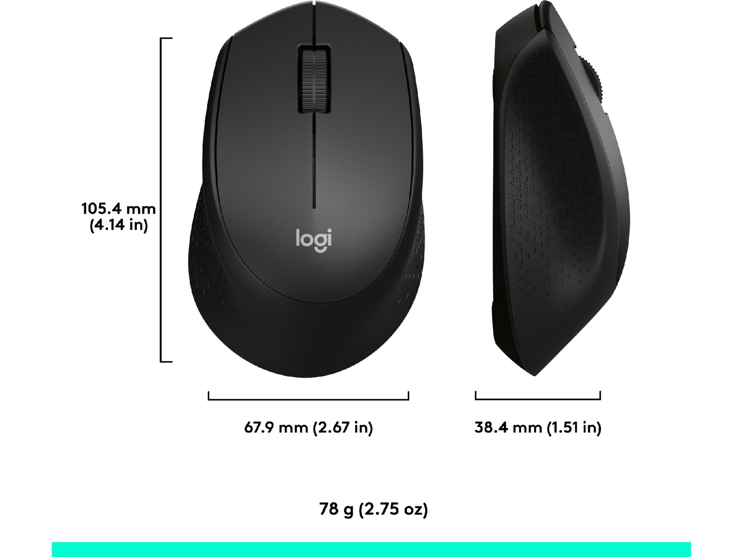 Logitech M330 Silent Plus Trådløs PC mus (sort) Mus