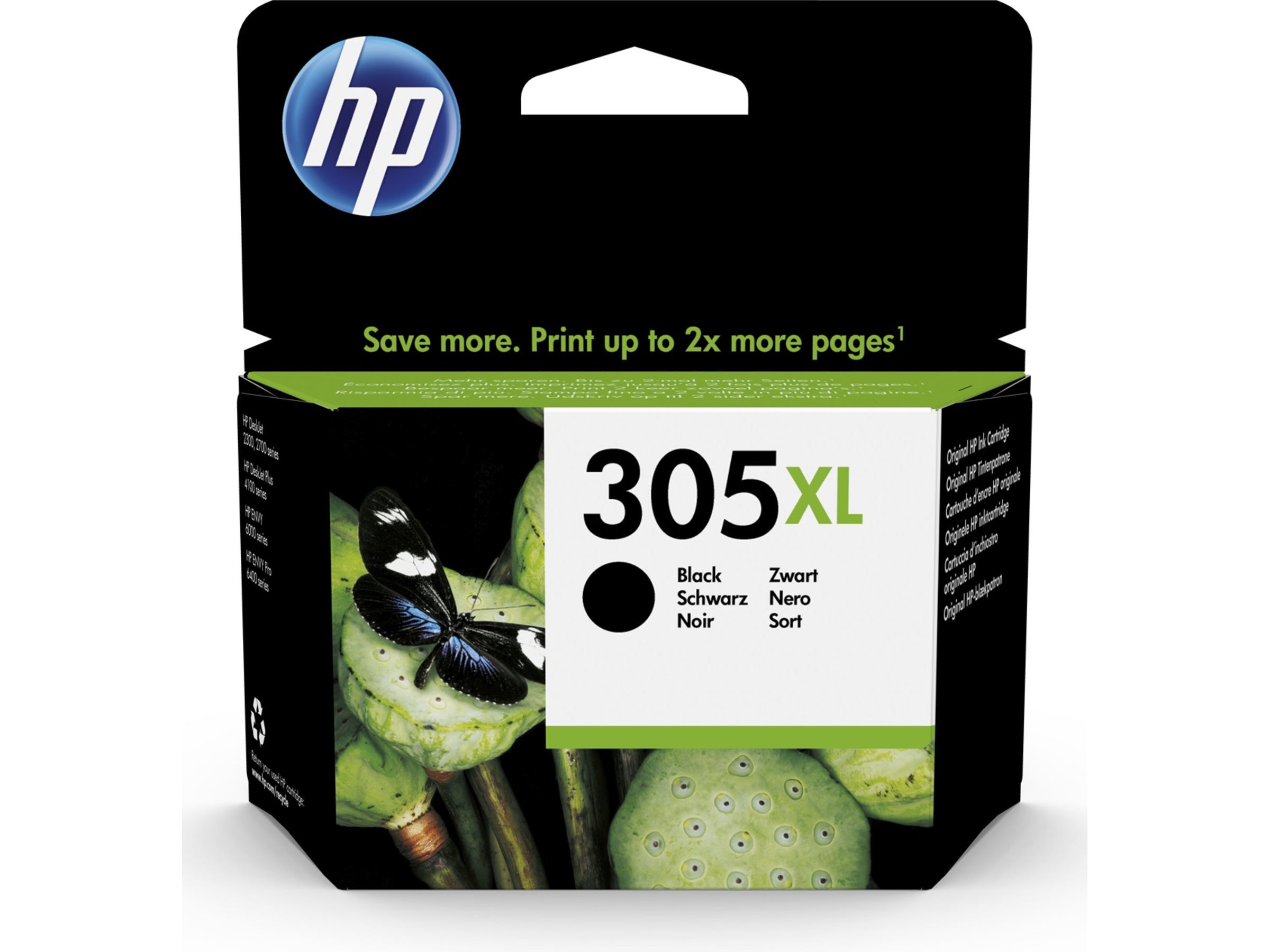 HP Blekk 305XL Sort Blekkpatroner