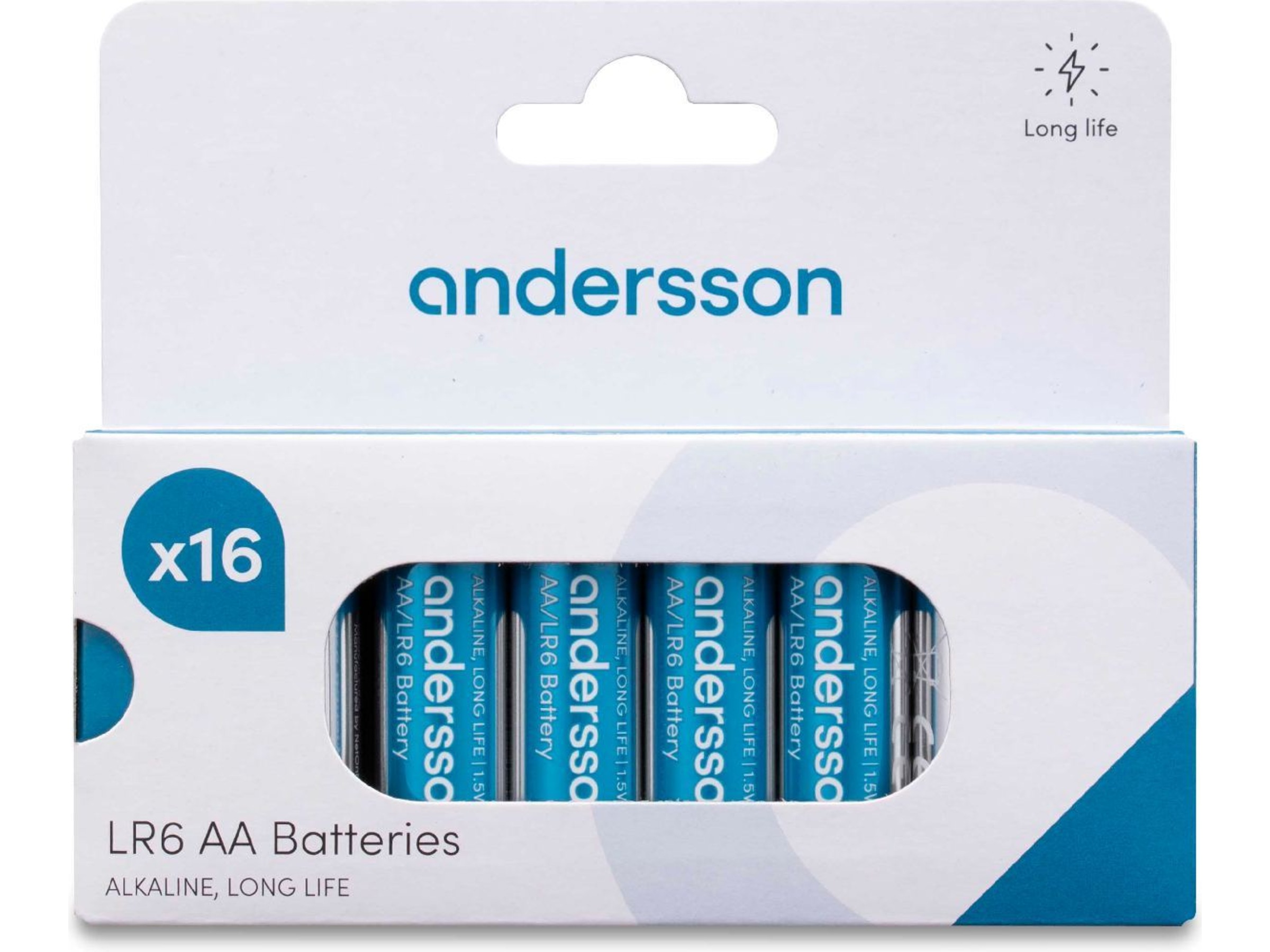 Andersson AA batteri, 16-pk Batterier til generell bruk
