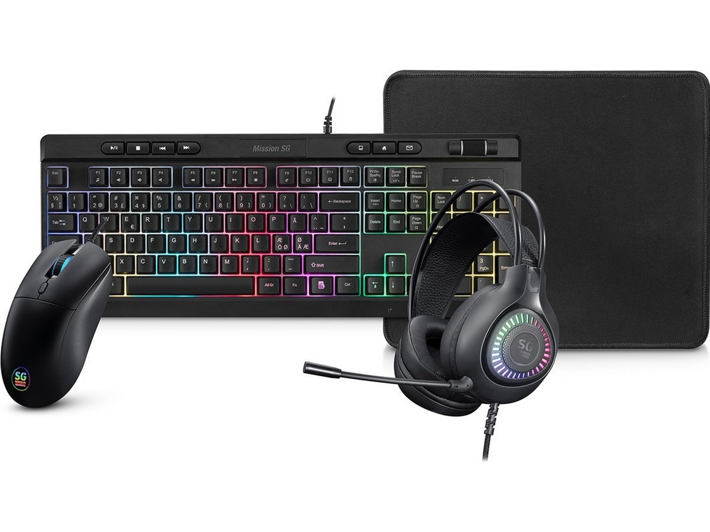 Mission SG GGB 2.3 gamingpakke med RGB Gaming headset