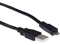 USB-A til USB Micro-B kabel 0,3m (sort) USB-kabler
