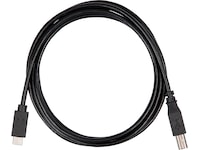 USB-C til USB-B kabel 2m (sort) USB-kabler