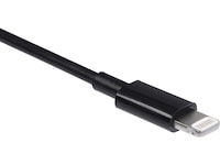 USB A 2.0 male to Lightning male kabel sort 2m USB-kabler