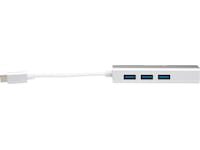 USB-C til 3xUSB-A Adapter 0,3m (hvit) USB-kabler