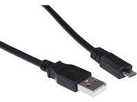 USB-A til USB Micro-B kabel 0,5m (sort) USB-kabler