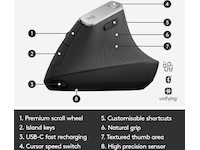 Logitech MX Vertical Trådløs BluetoothMus Ergonomi