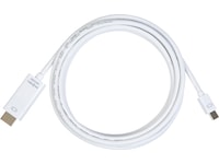 Mini DP til HDMI kabel 3m (hvit) Monitorkabler
