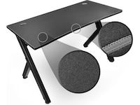 Svive Cygnus Gaming Desk matt sort med grå sømmer Gaming desk