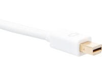 MiniDP til Displayport kabel 5m (hvit) Monitorkabler