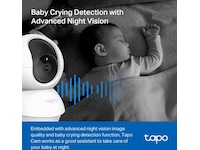 TP-Link Tapo C200 innendørs overvåkningskamera (hvit) Overvåkningskameraer