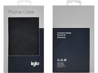 iiglo iPhone 12 / 12 Pro Lommebokdeksel (sort) Deksel til mobiltelefon