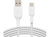 Belkin USB-A til USB-C kabel 1m (hvit) USB-kabler