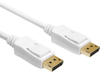 Displayport kabel 2m (hvit) Monitorkabler