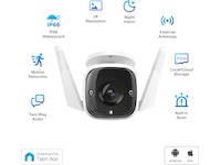 TP-Link Tapo C310 WiFi utendørs overvåkningskamera (hvit) Overvåkningskameraer