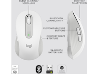 Logitech Signature M650 Large trådløs mus Offwhite Mus