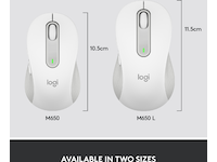 Logitech Signature M650 Large trådløs mus Offwhite Mus