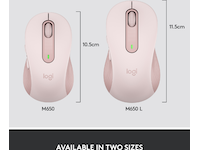 Logitech Signature M650 Large trådløs mus Rosa Mus