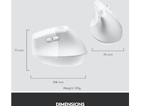 Logitech Lift Vertikal Business mus (off-white) Mus