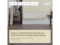 Mill Invisible panelovn 850W (hvit) -B-Grade Demo hjem & fritid
