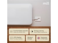 Mill Invisible panelovn 850W (hvit) -B-Grade Demo hjem & fritid