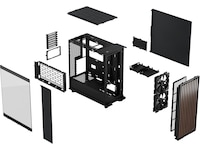 Fractal North Charcoal Black TG Mid Tower Midi tower