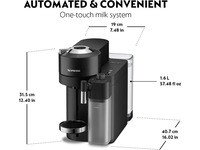 Nespresso Vertuo Lattissima by DeLonghi Kapselmaskin ENV300.B (sort) Kapselmaskiner