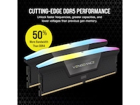 Corsair Vengeance RGB DDR5 5600MHz 96GB (sort) Minnebrikker