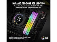 Corsair Vengeance RGB DDR5 5600MHz 96GB (sort) Minnebrikker