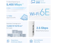 TP-Link Deco XE75 Pro 3-pack Mesh Routere