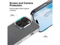 iiglo iPhone 15 Pro Silikondeksel (gjennomsiktig) Deksel til mobiltelefon