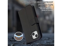 iiglo iPhone 15 / 14 Lommebokdeksel (sort) Deksel til mobiltelefon