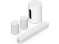 Sonos Beam (Gen2) Lydplanke (hvit) + 2x Era 100 og 1x Sub Mini Lydplanker