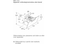 Siemens iQ300 LC87KFN60 Ventilator (sort) Veggmontert Kjøkkenvifte