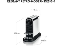 Nespresso CitiZ by De'Longhi Kapselmaskin (platina) Kapselmaskiner