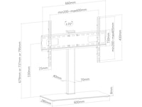 Andersson BHM 2.4 bordstativ TV med glassplate Veggfeste & TV-stativ
