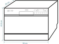 Andersson DHW 2.0 Oppvaskmaskin (hvit) Benkoppvaskmaskin