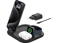 Belkin 3-i-1 Qi2 Trådløs lader (sort) Trådløs lader