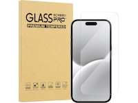 iiglo iPhone 16 / 15 / 15 Pro Clear Glass skjermbeskytter Skjermbeskyttelse