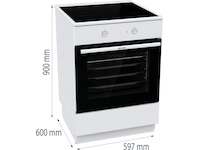 Gorenje GEIT6A60WPG Elektrisk Komfyr (hvit) Komfyr